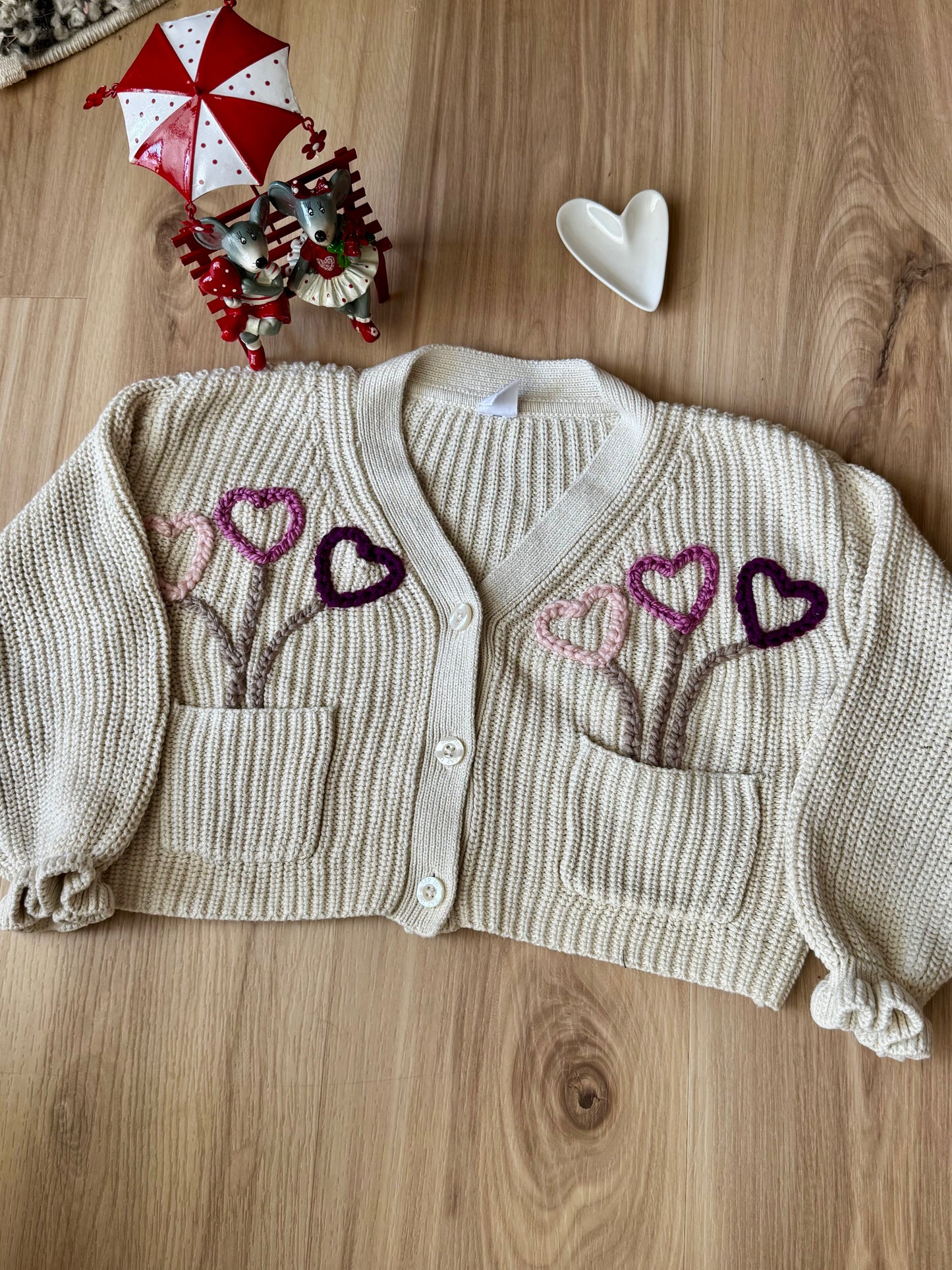 Heart Cardigan - 3T