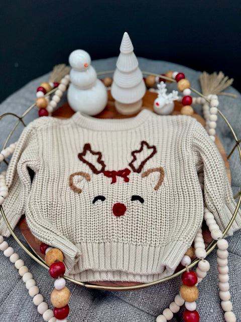 Reindeer Sweater with Bow