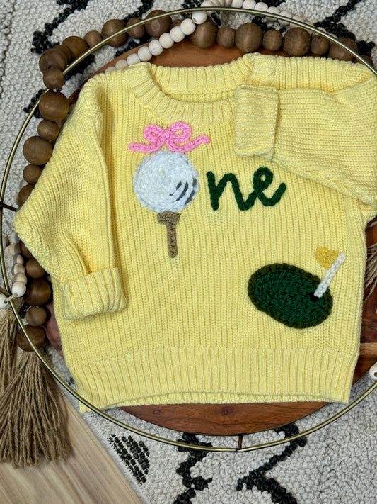 Golf Birthday Sweater - 12-18 Months